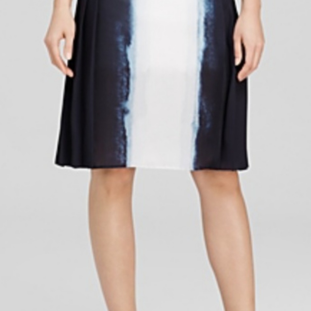 VinceVertical Dip Dye Pleated Skirt Precise